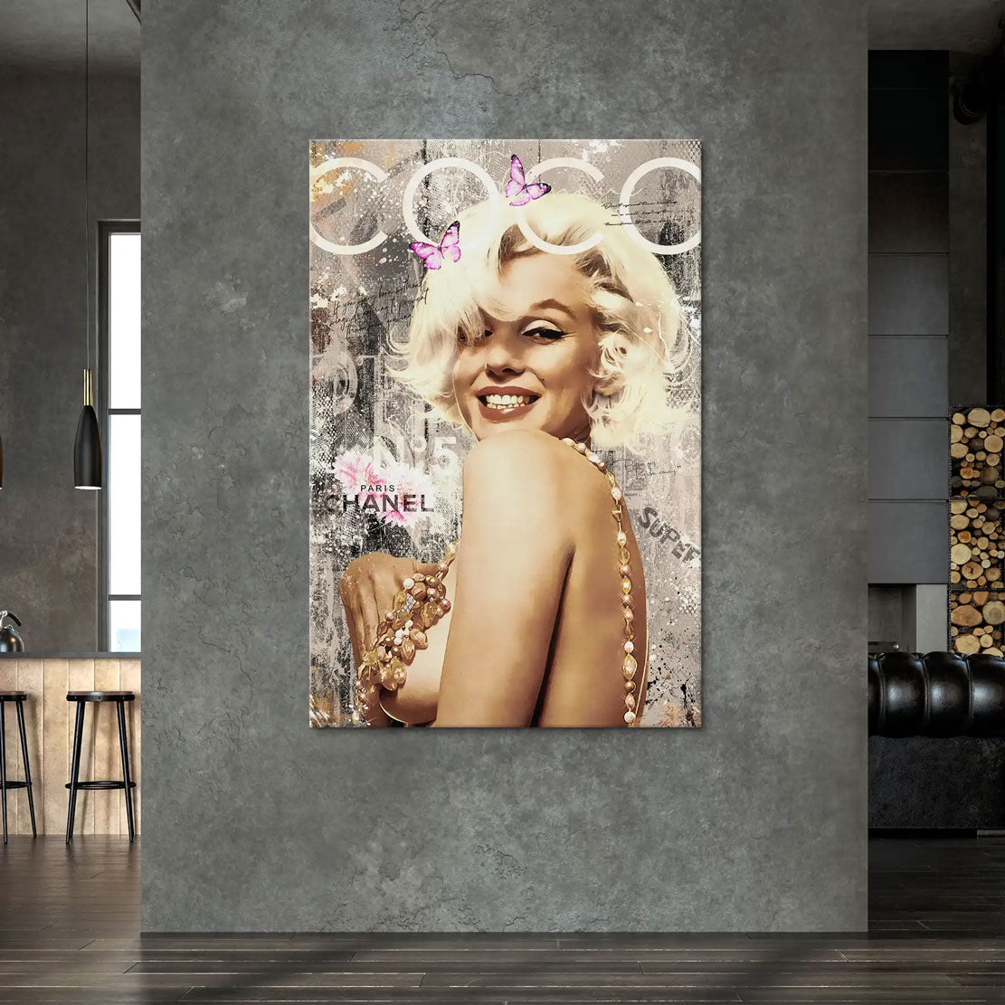 Wandbild Leinwandbild Marilyn Monroe Coco Retro
