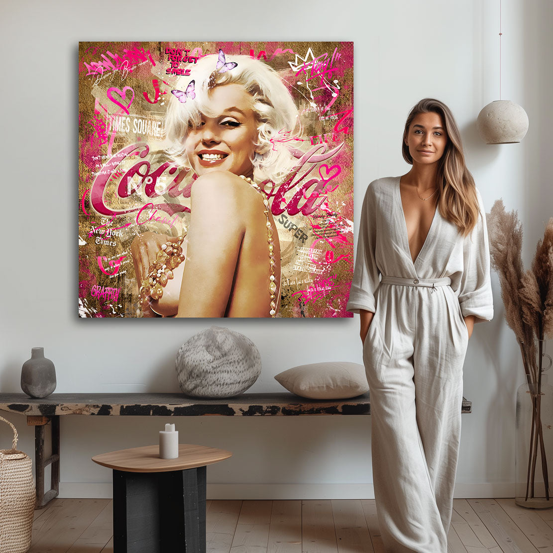 Wandbild Marilyn Monroe Graffiti Pop Art