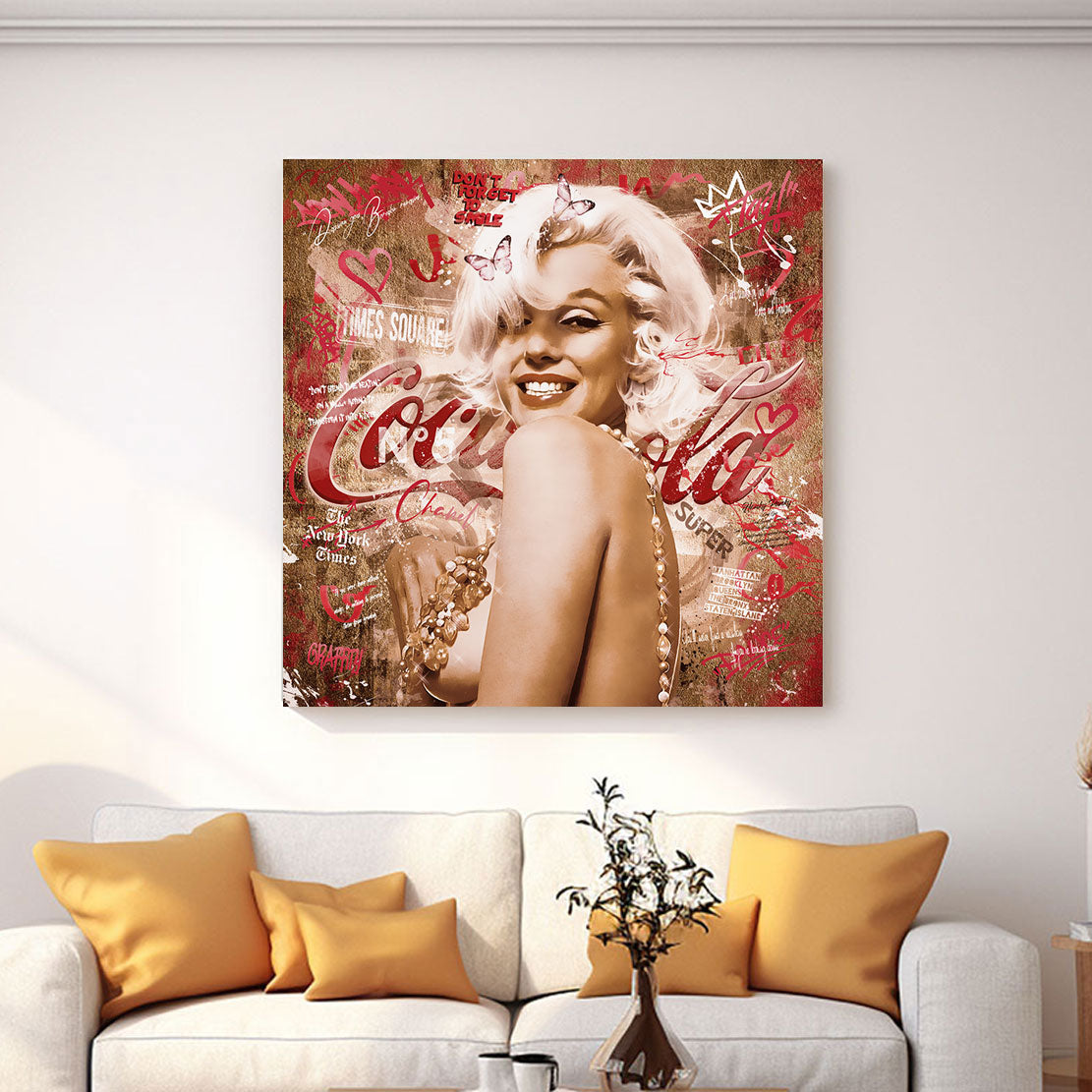 Wandbild Marilyn Monroe Graffiti Retro Pop Art