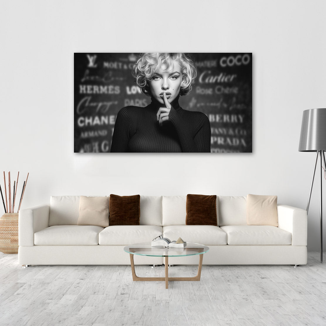 Monroe Noir Platin Wandbild