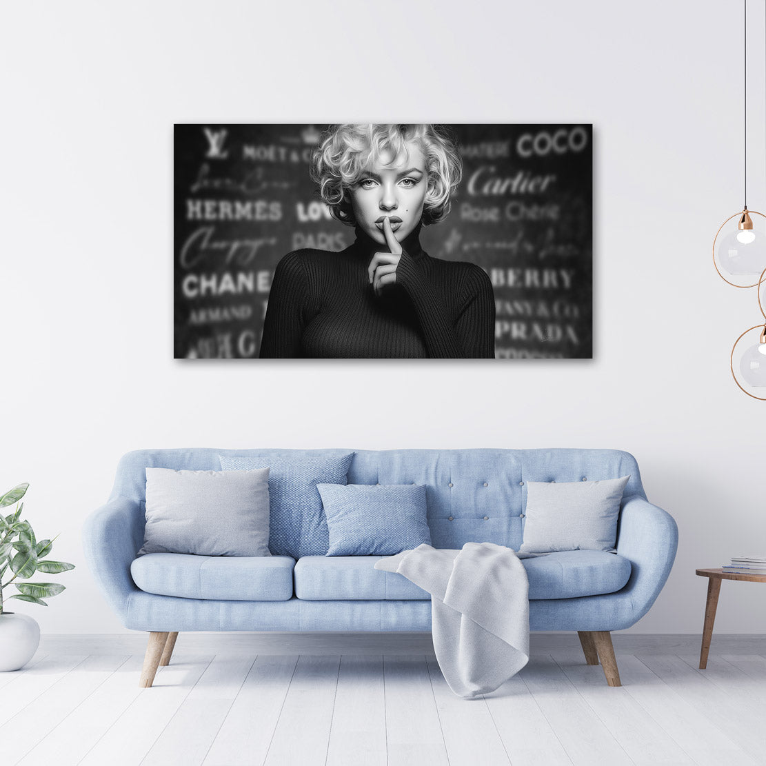 Monroe Noir Platin Wandbild