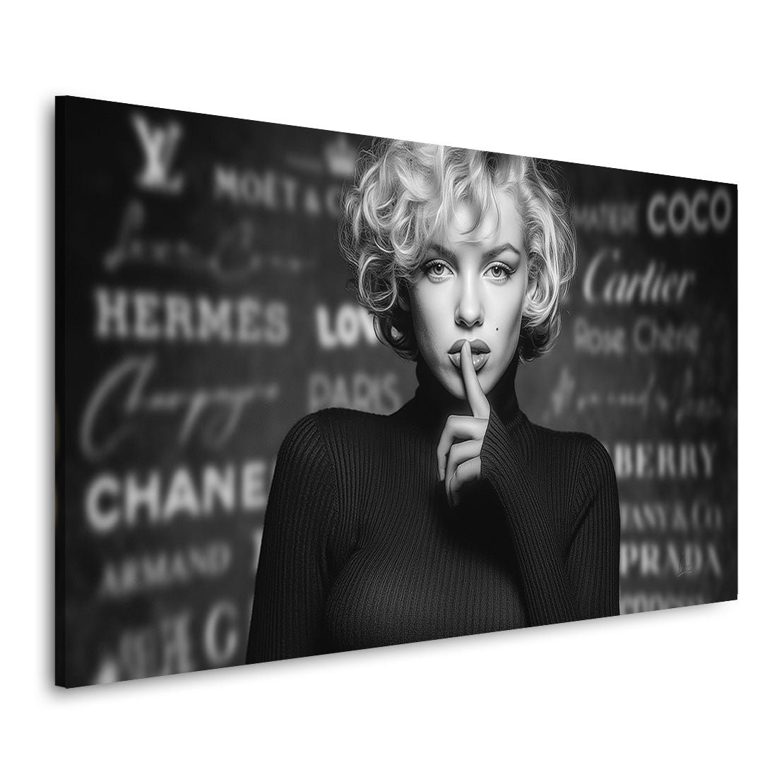 Monroe Noir Platin Wandbild