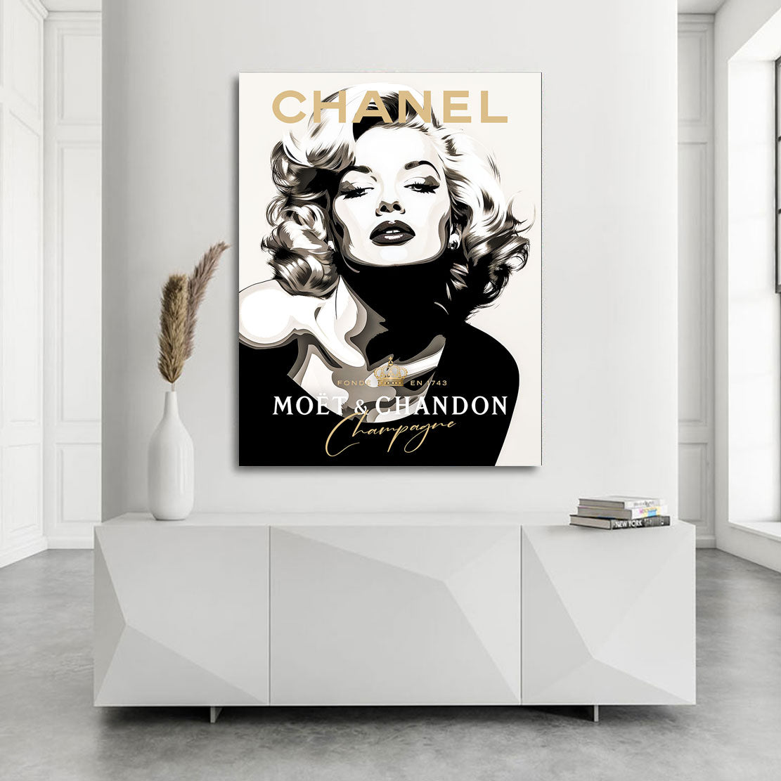 Lifestyle Wandbild Monroe Champagner