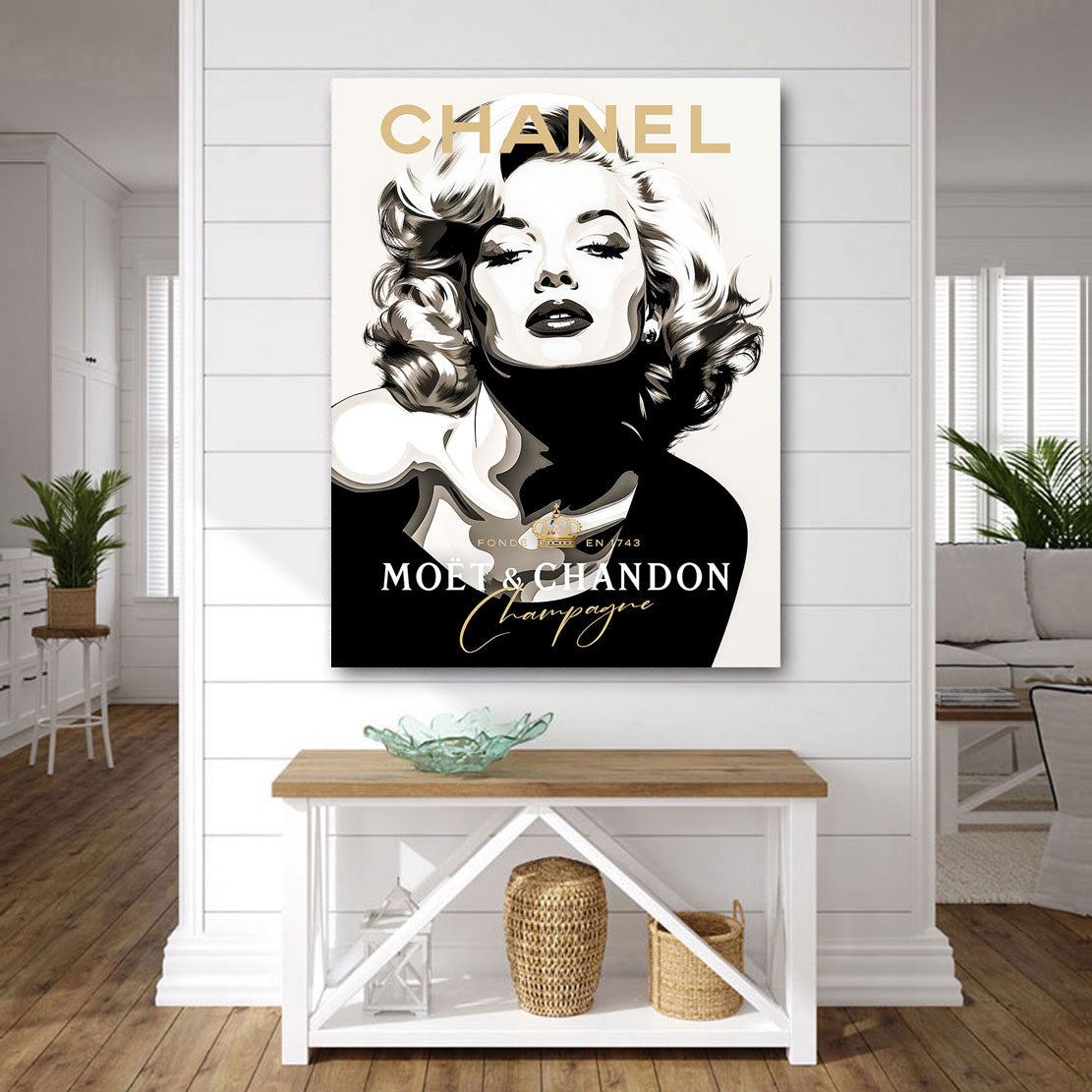Lifestyle Wandbild Monroe Champagner