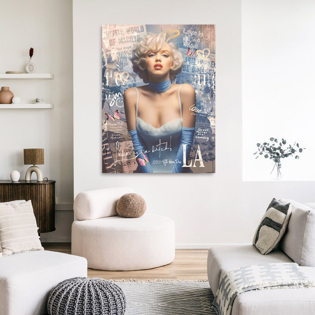 Marilyn Monroe Newspaper Wandbild