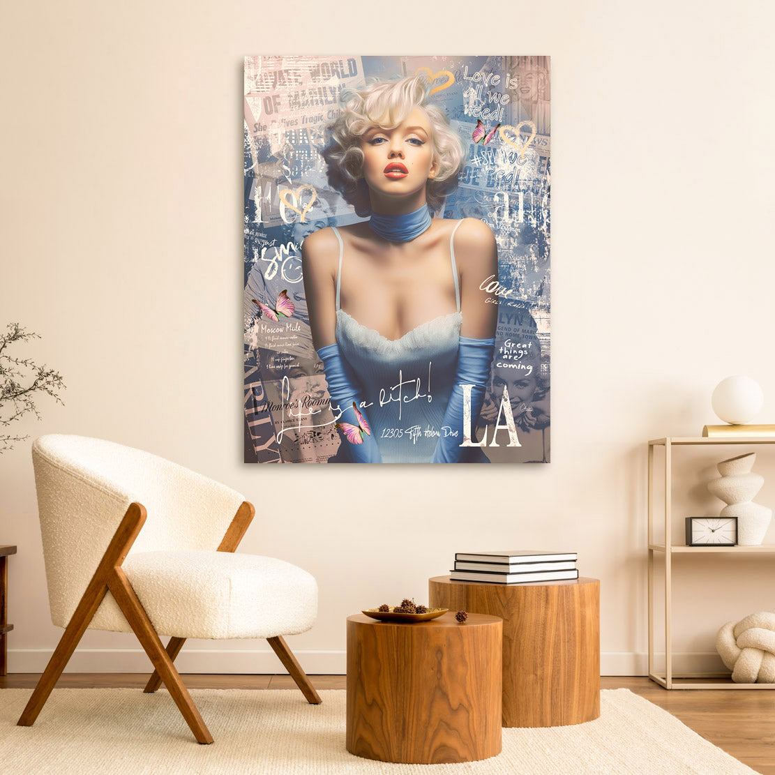 Marilyn Monroe Newspaper Wandbild