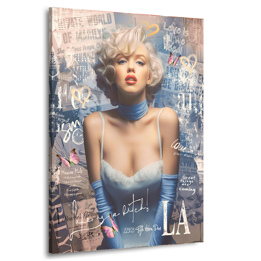 Marilyn Monroe Newspaper Wandbild
