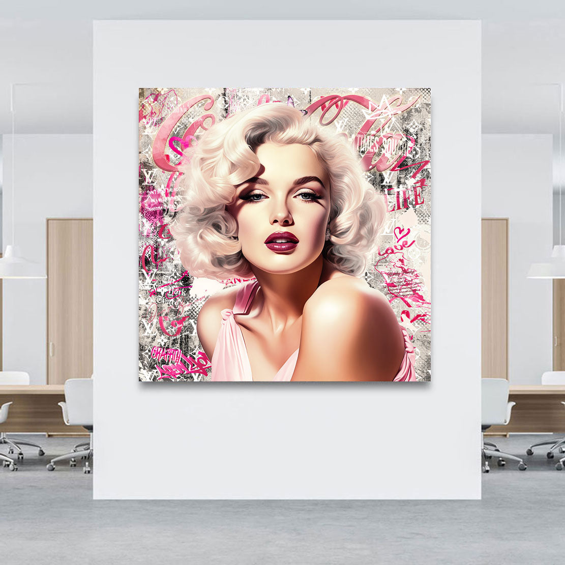 Pop Art Wandbild Marilyn Monroe Graffiti Style