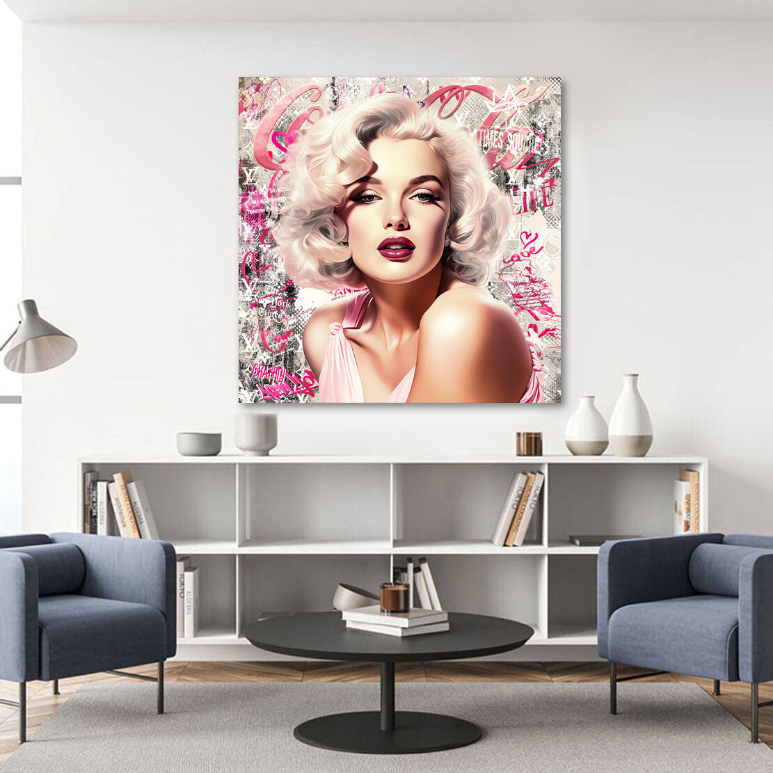 Pop Art Wandbild Marilyn Monroe Graffiti Style