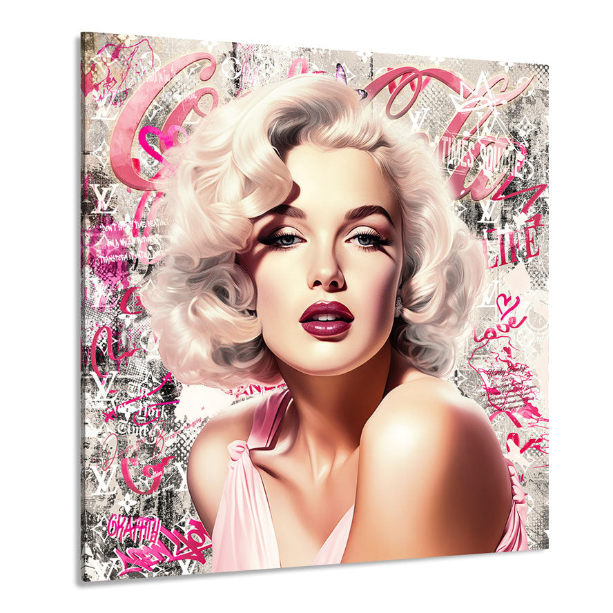 Pop Art Wandbild Marilyn Monroe Graffiti Style