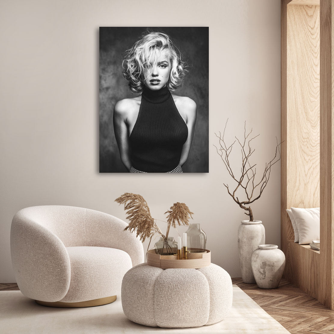 Marilyn Monroe Portrait Eleganced Wandbild