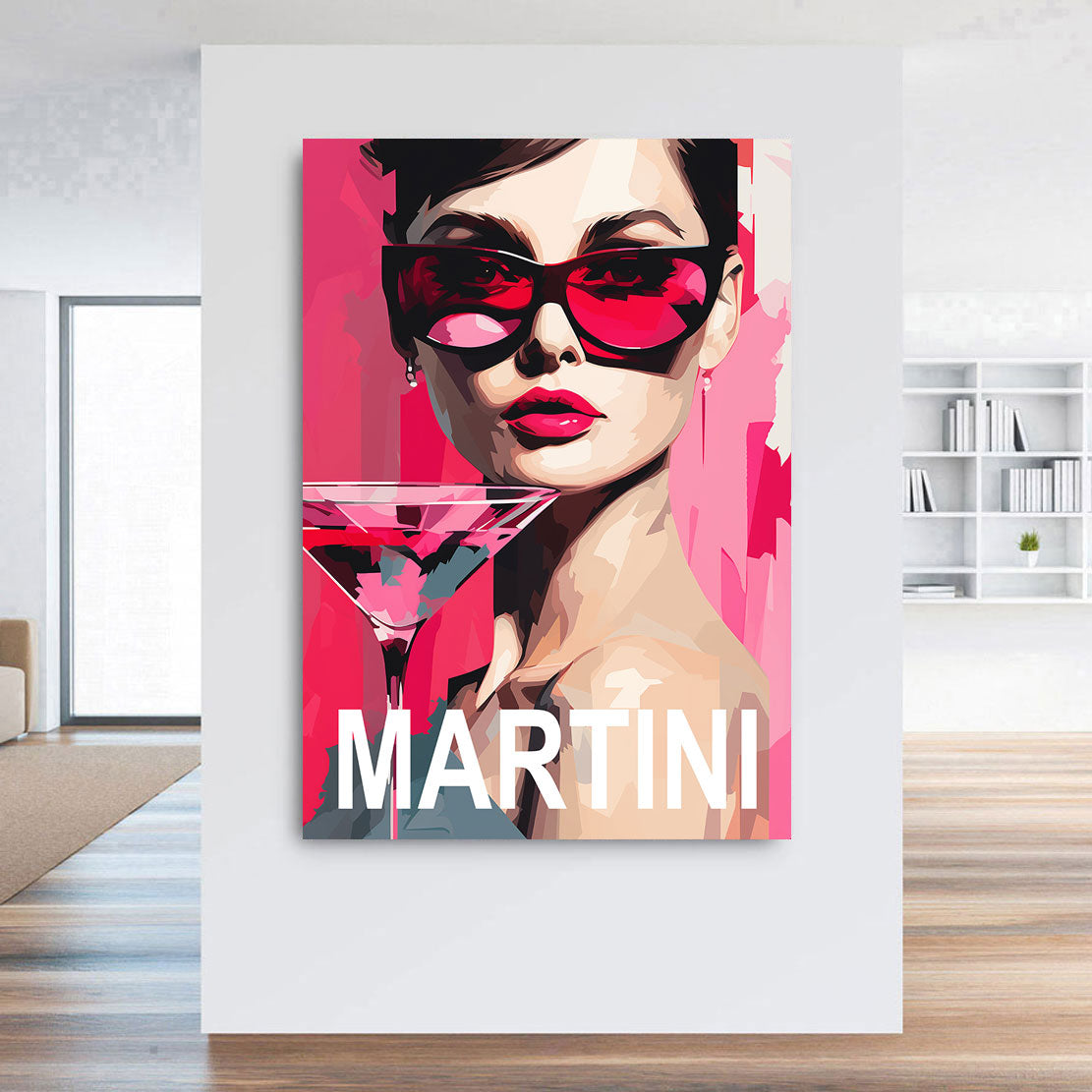Wandbild Audrey Hepburn Martini Lifestyle