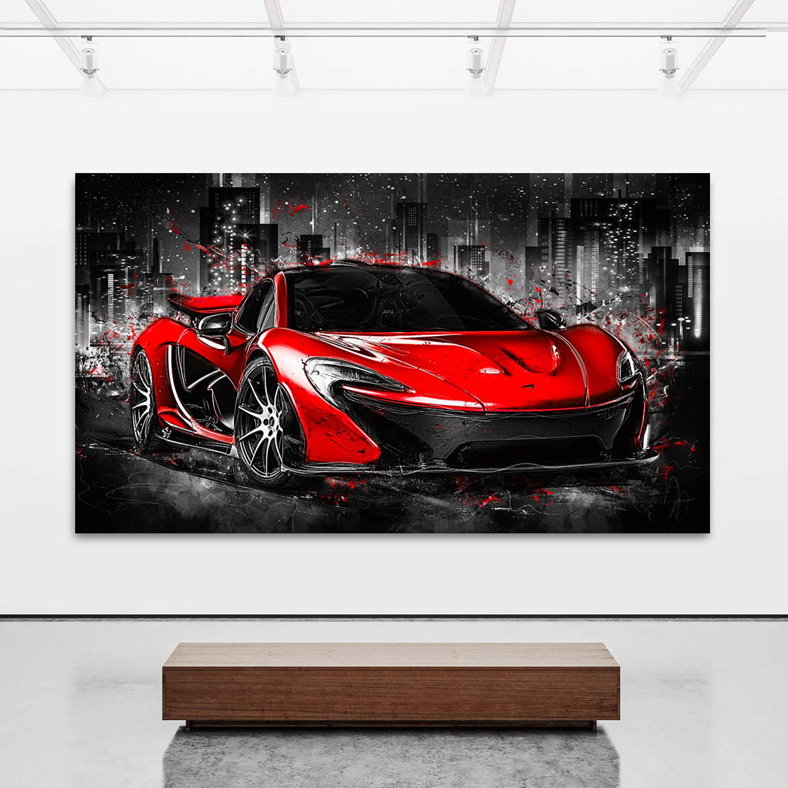 Auto Leinwandbild McLaren Red Style