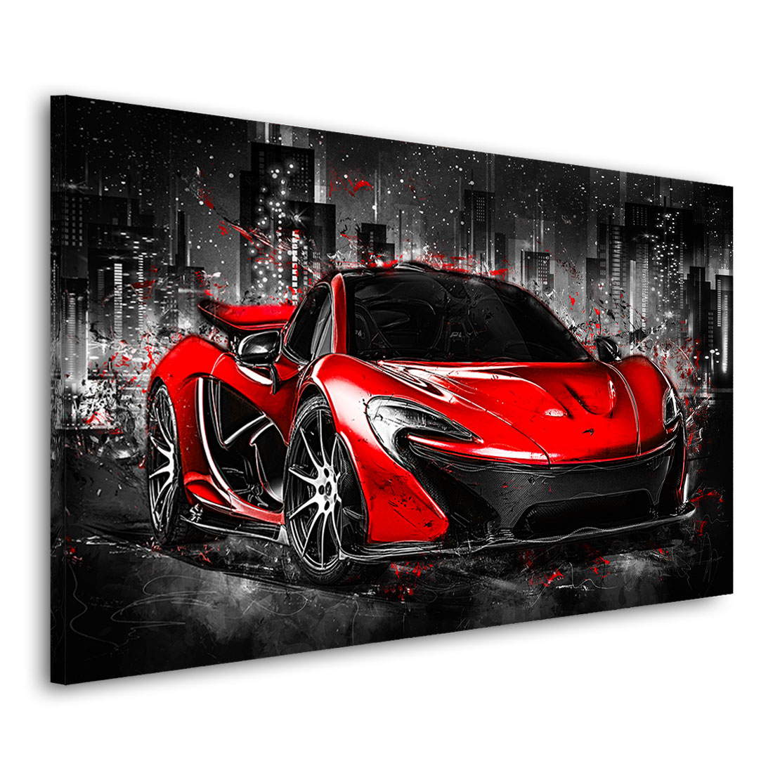 Auto Leinwandbild McLaren Red Style