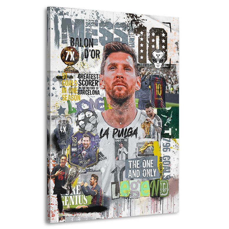 Fussball Wandbild Messi Pop Art