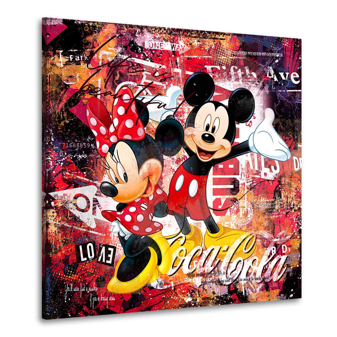 Leinwandbild Micky u. Minnie Life is beautiful