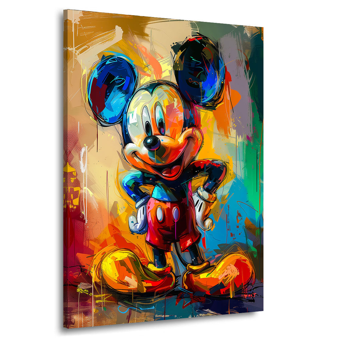 Wandbild Micky Maus Abstrakt Paint