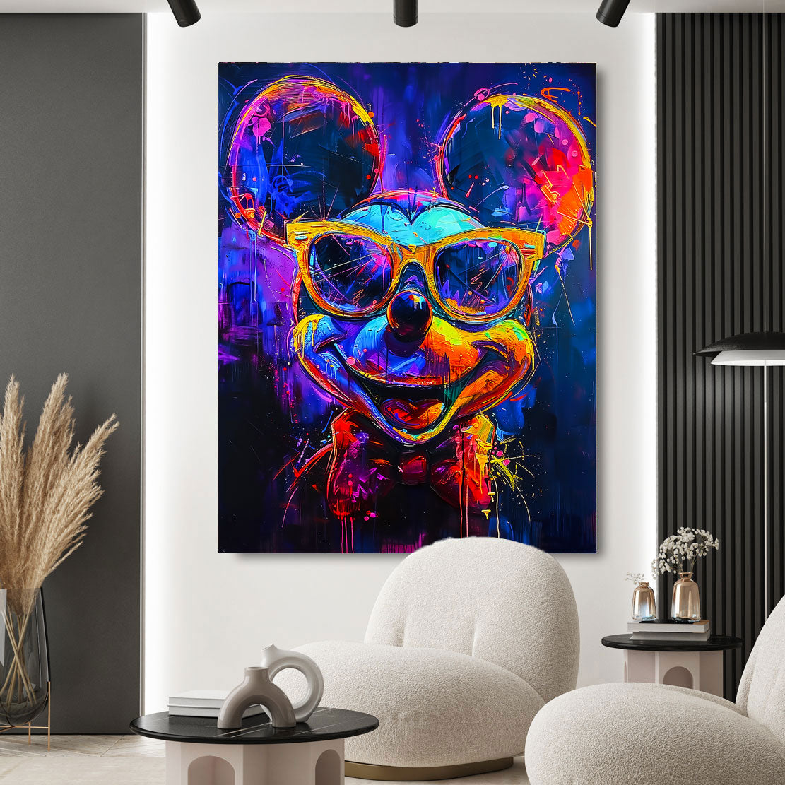 Wandbild Micky Maus Abstrakt