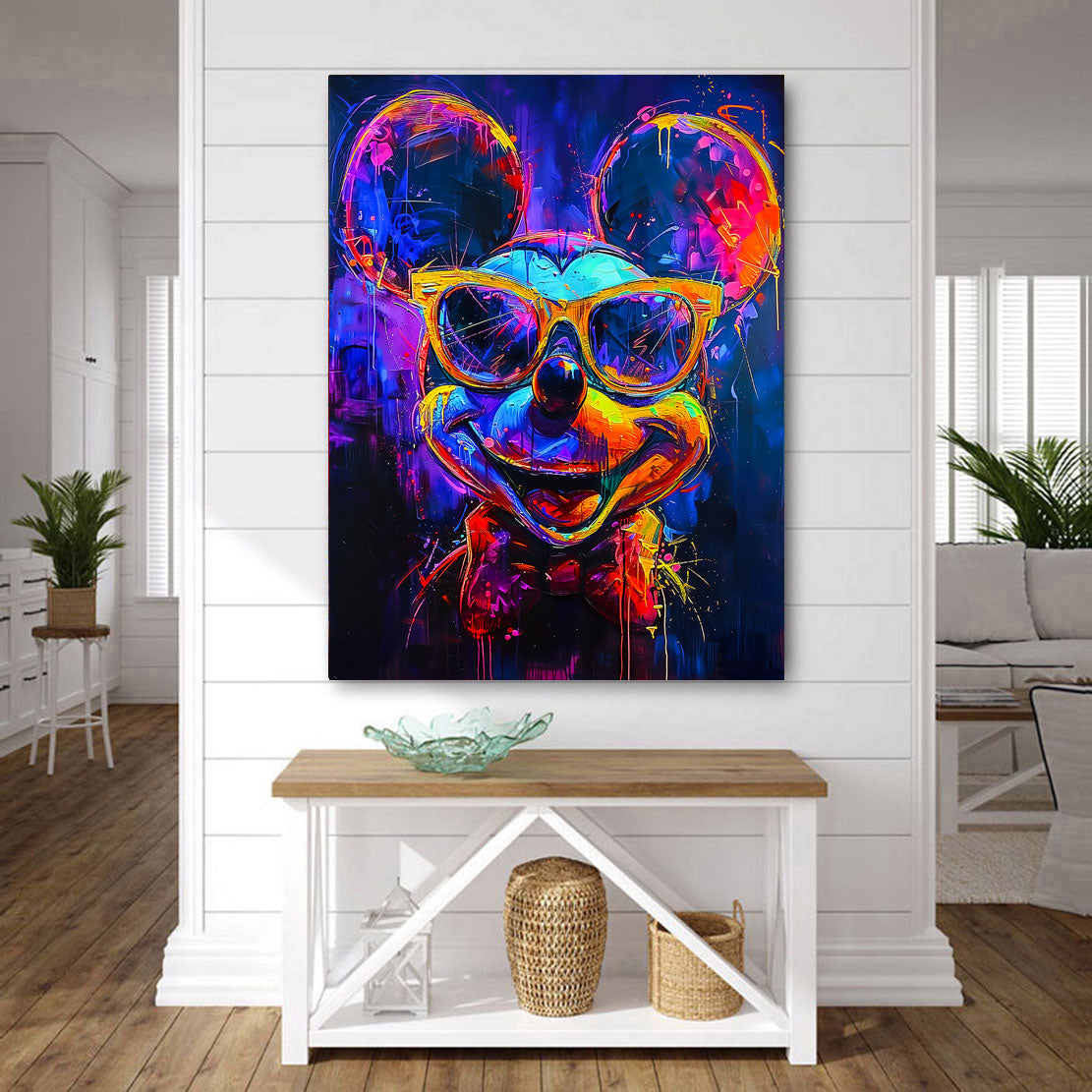 Wandbild Micky Maus Abstrakt