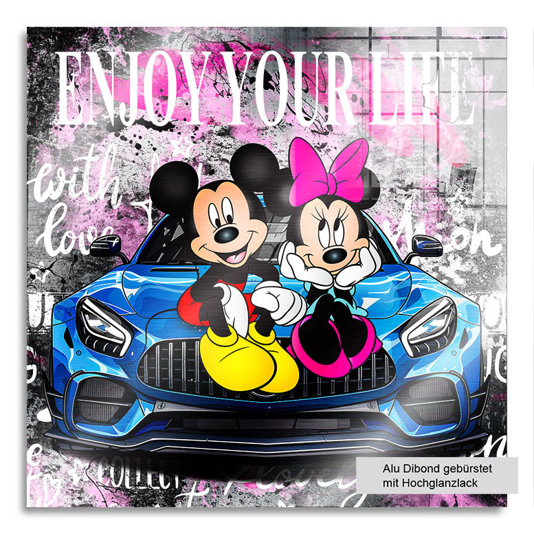 Pop Art Wandbild Micky und Minnie Enjoy Your Life