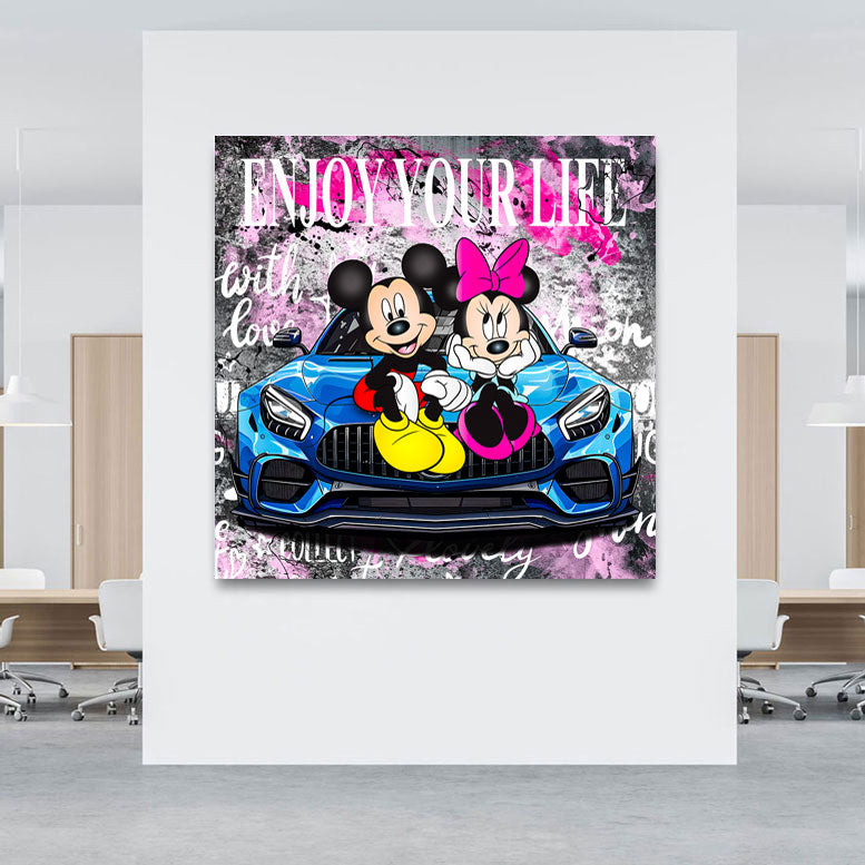 Pop Art Wandbild Micky und Minnie Enjoy Your Life