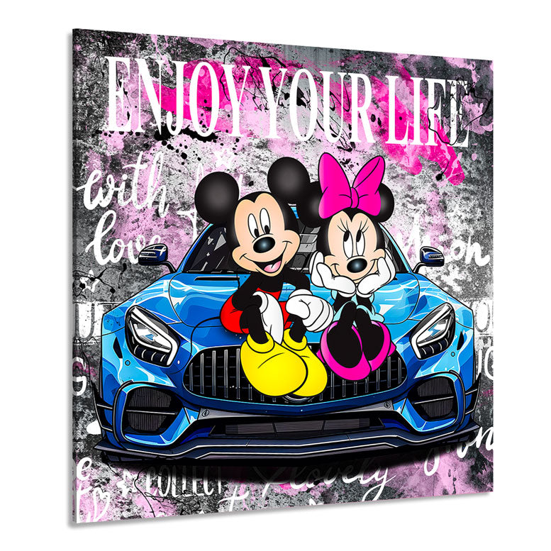 Pop Art Wandbild Micky und Minnie Enjoy Your Life