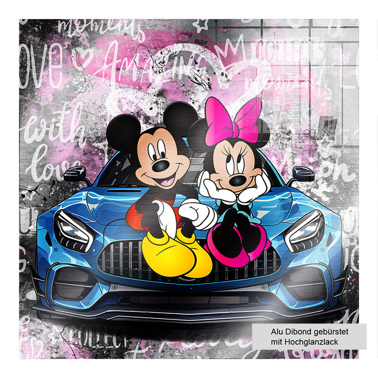 Pop Art Wandbild Micky & Minnie Love