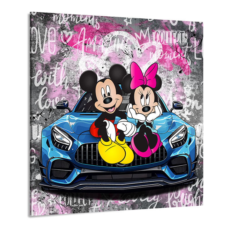 Pop Art Wandbild Micky & Minnie Love