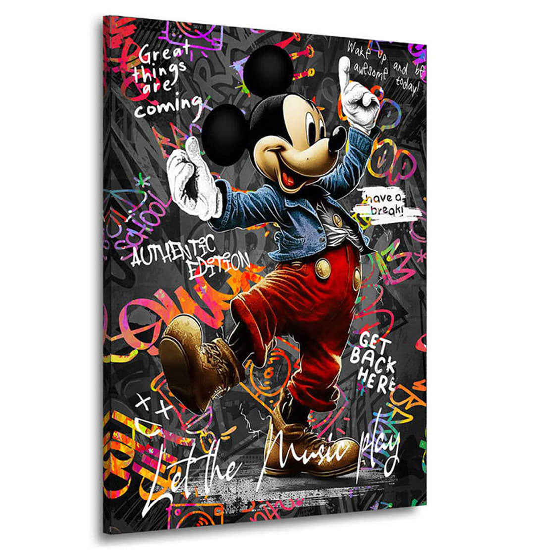Leinwandbild Dancing Micky Streetart