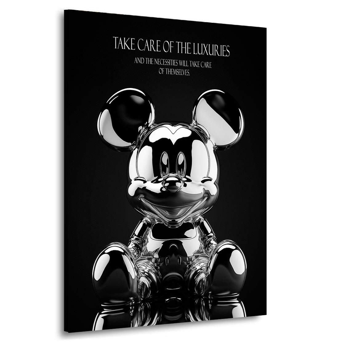 Motivations Lifestyle Leinwandbild Micky Maus Luxuries Silver