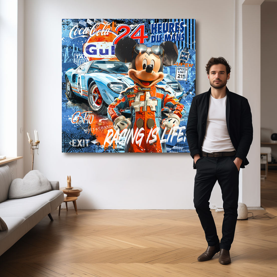 Pop Art Wandbild Micky Le Mans