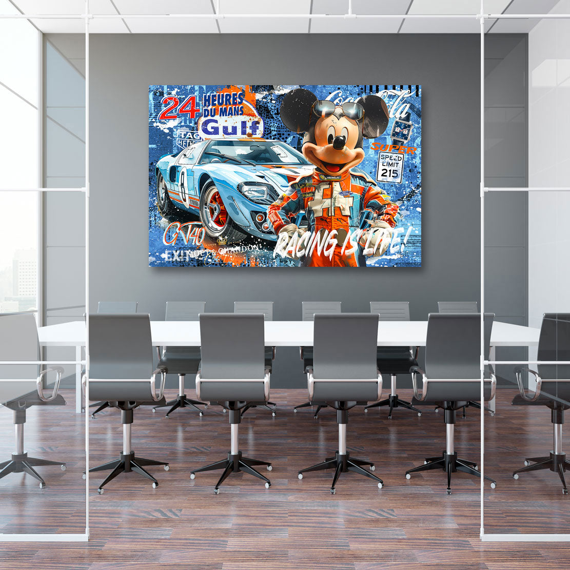 Pop Art Wandbild Micky GT40 Le Mans