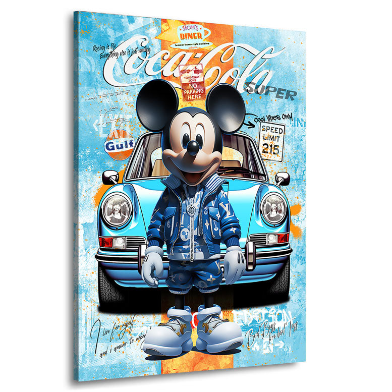 Pop Art Auto Wandbild Micky Louis Porsche