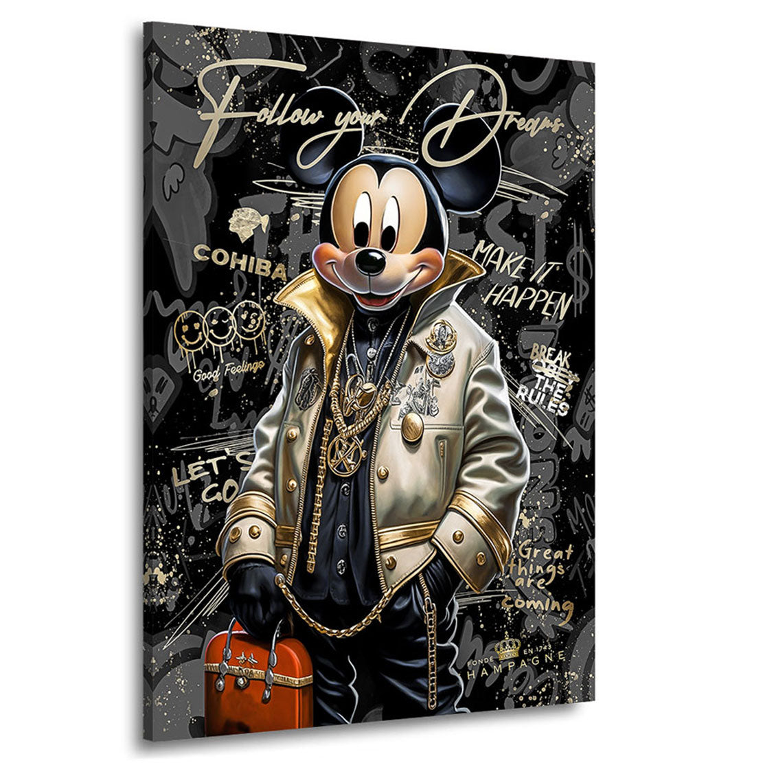 Pop Art Wandbild Micky Follow your Dreams