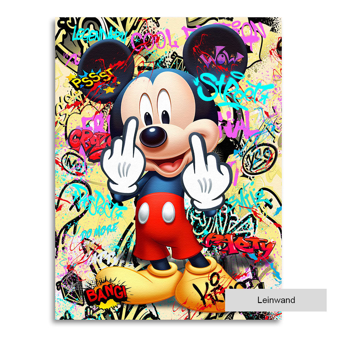 Leinwandbild Bad Micky Street Art Style