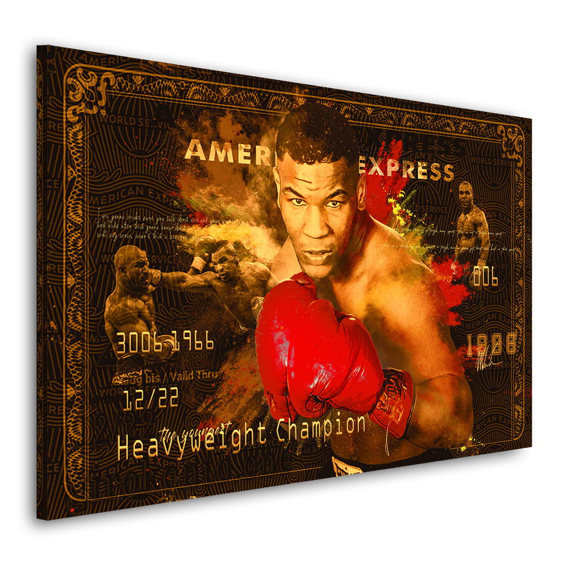 Wandbild Leinwandbild Mike Tyson Retro Pop Art