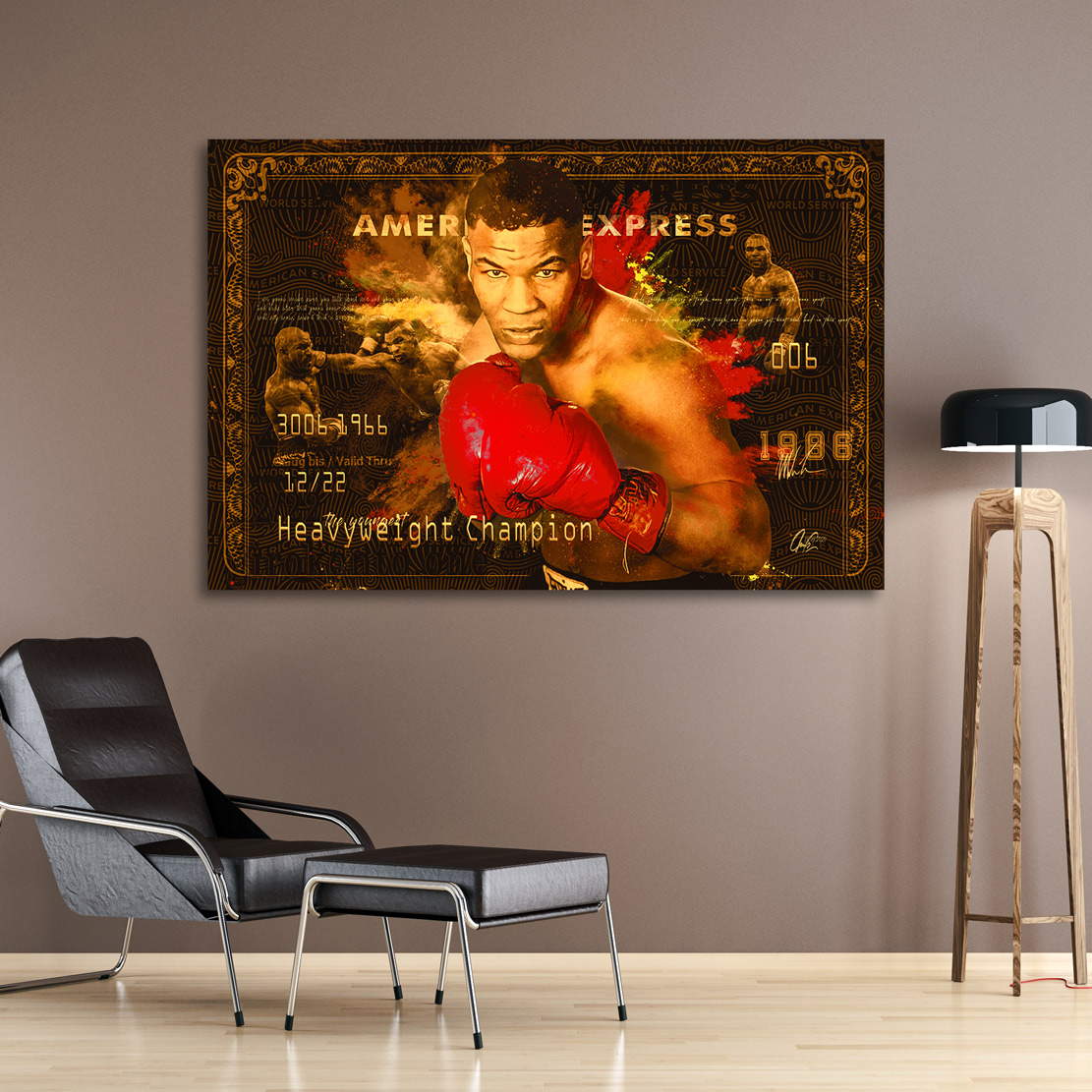 Wandbild Leinwandbild Mike Tyson Retro Pop Art