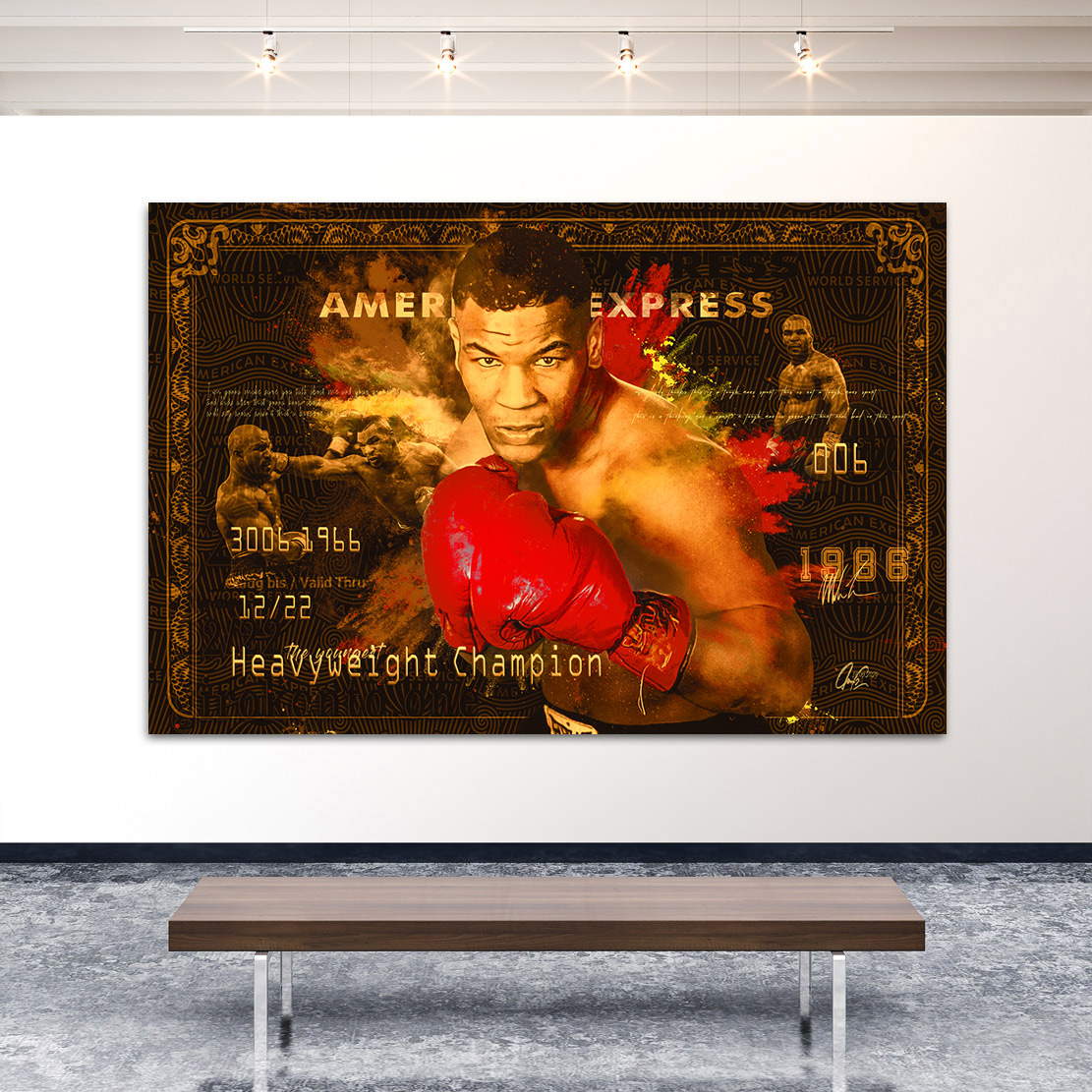 Wandbild Leinwandbild Mike Tyson Retro Pop Art