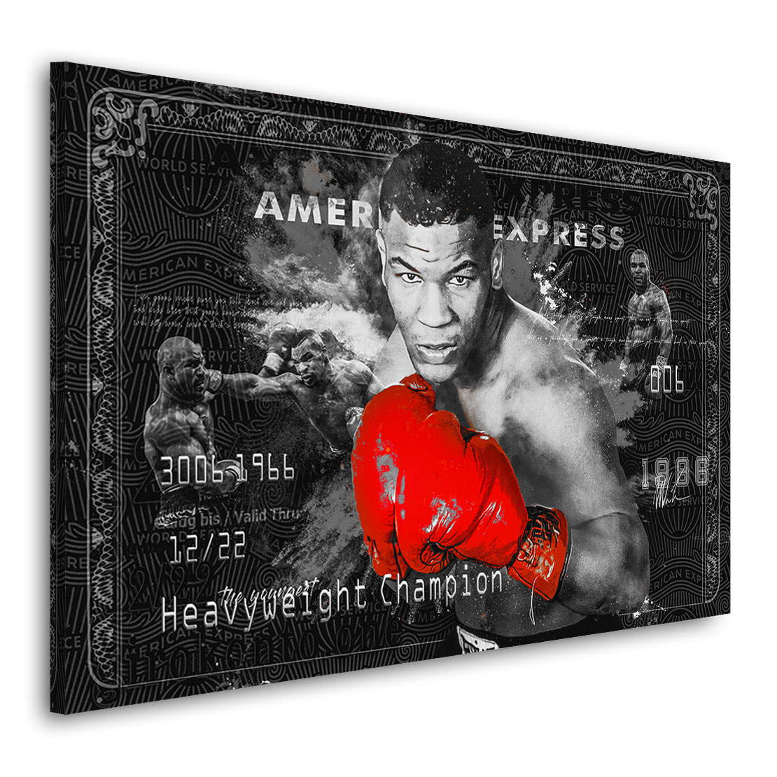 Wandbild Mike Tyson Black & White Pop Art