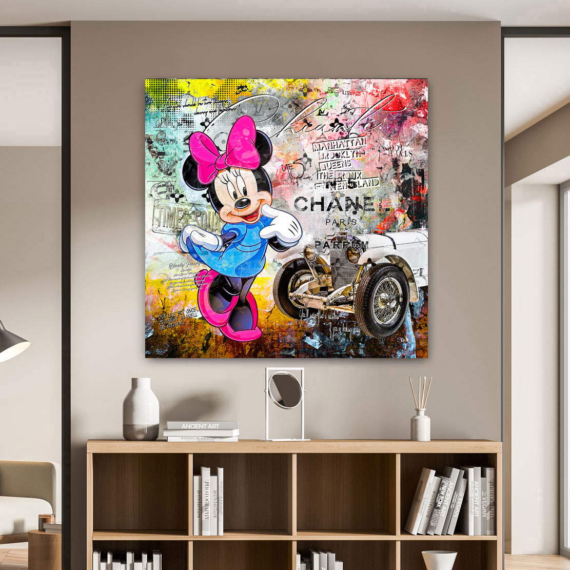 Leinwandbild Minnie Chanel Pop Art Color Style