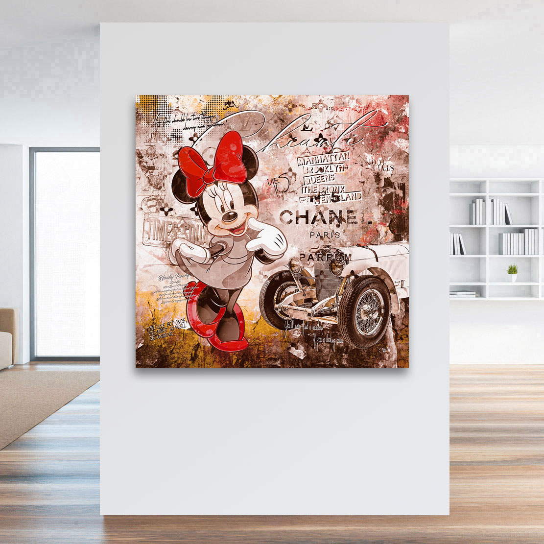 Leinwandbild Minnie Chanel Pop Art Retro