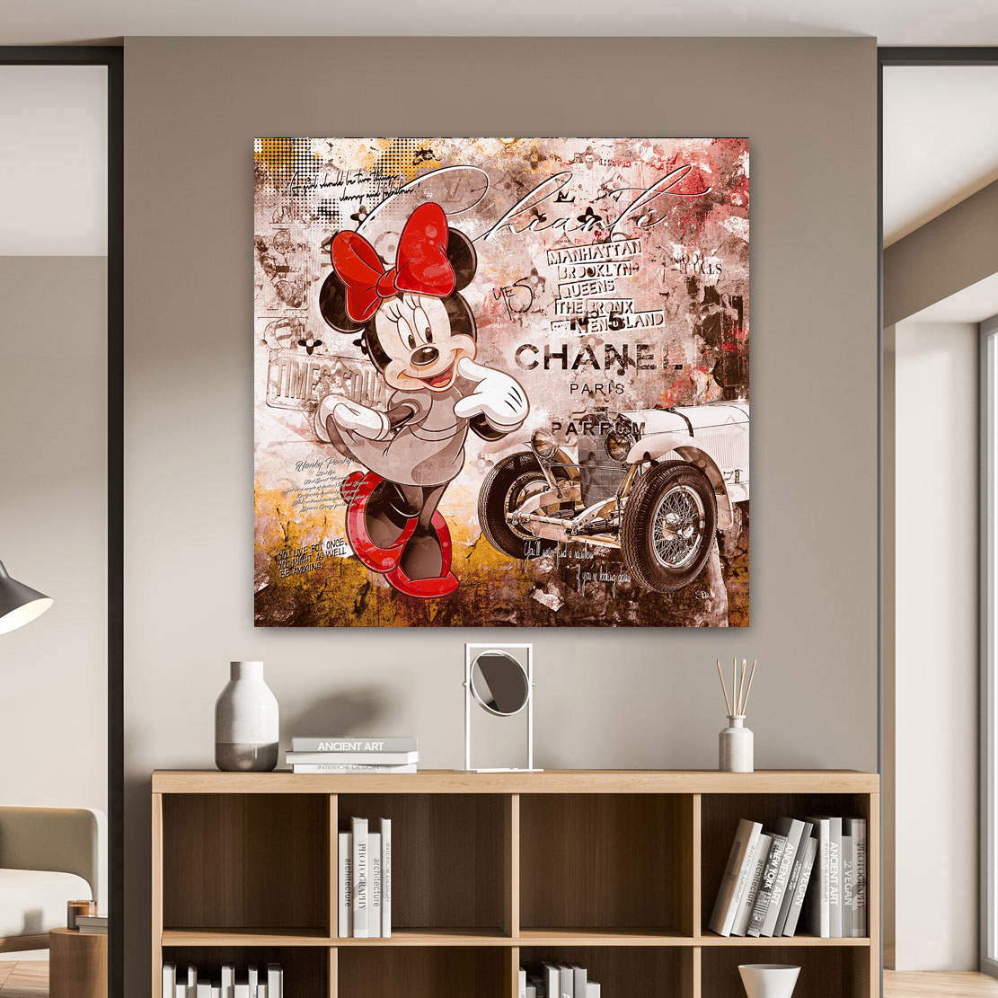 Leinwandbild Minnie Chanel Pop Art Retro