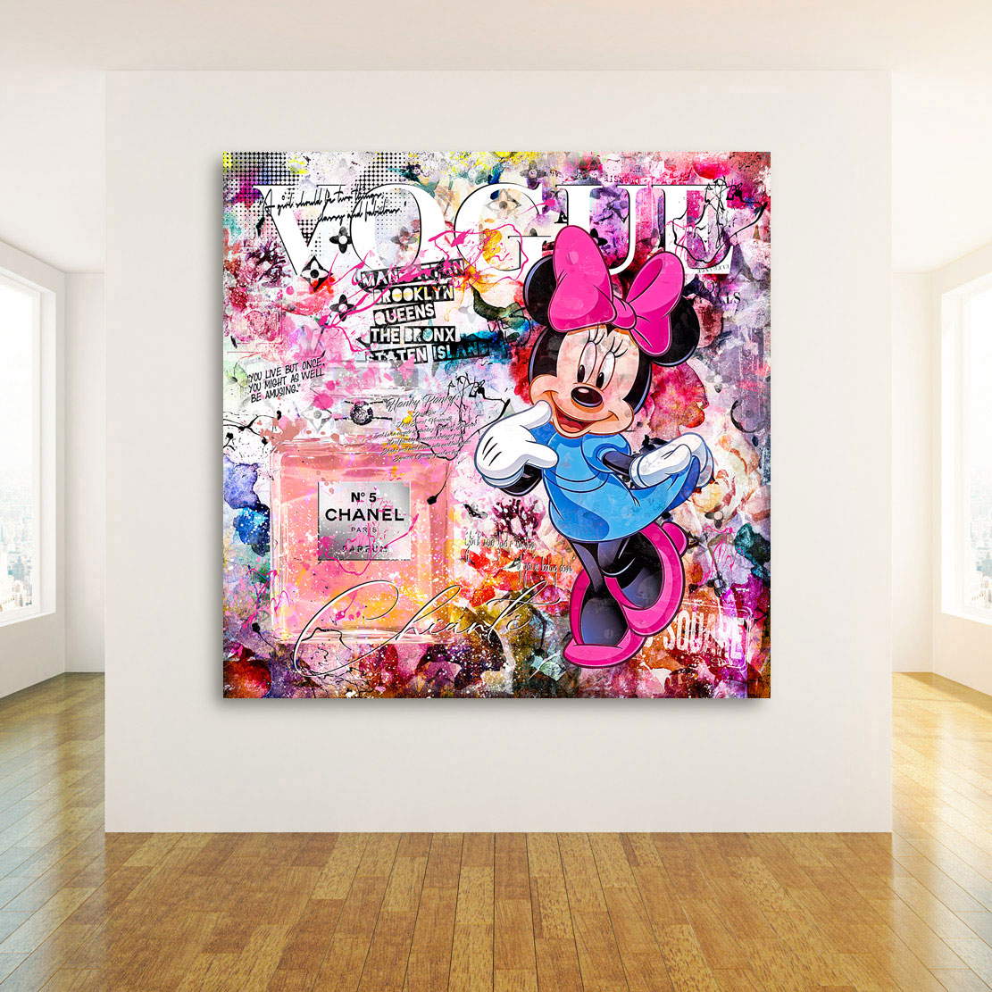 Leinwandbild Minnie Chanel Pink Style