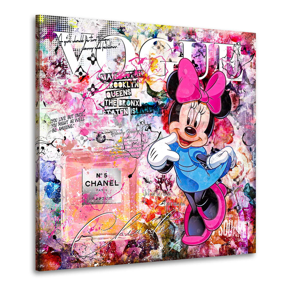 Leinwandbild Minnie Chanel Pink Style
