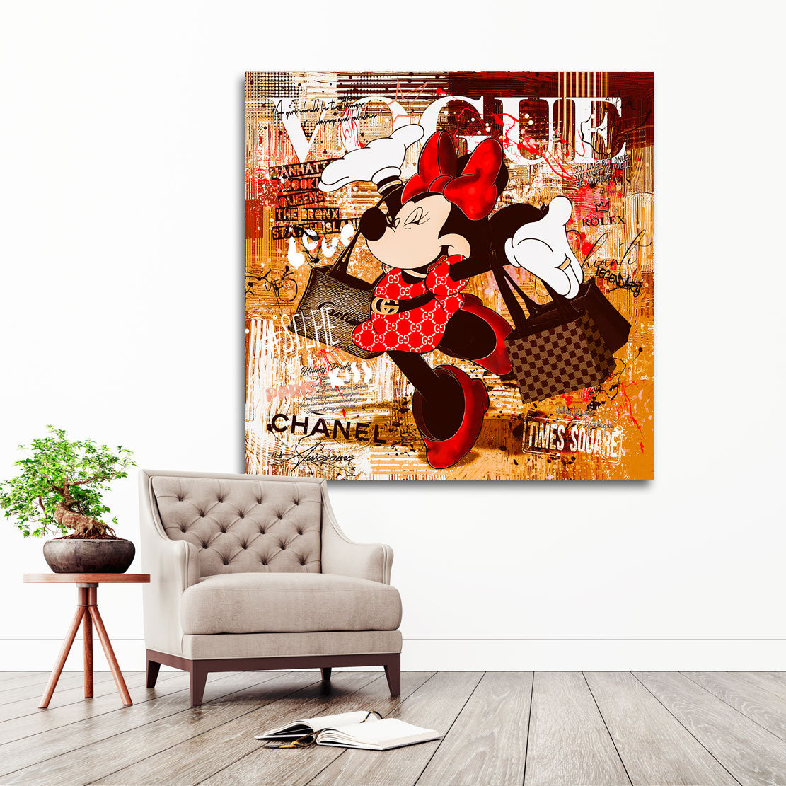 Leinwandbild Minnie Vogue Pop Art Retro Look