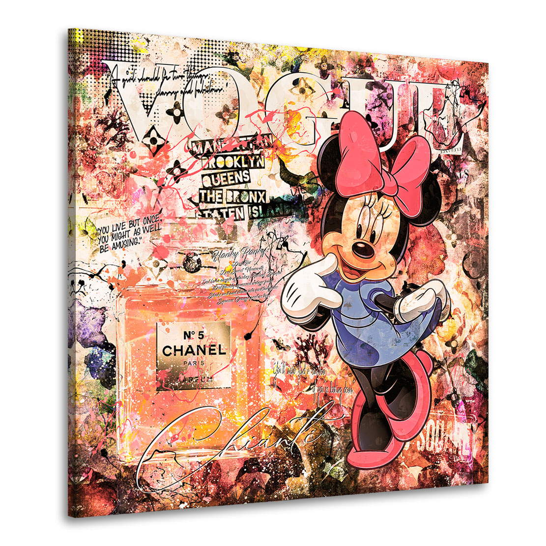Leinwandbild Minnie Chanel Vintage Style