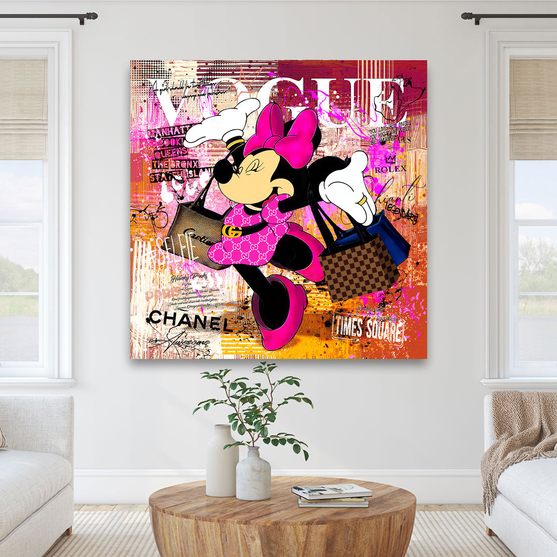 Wandbild Minnie Vogue Pop Art