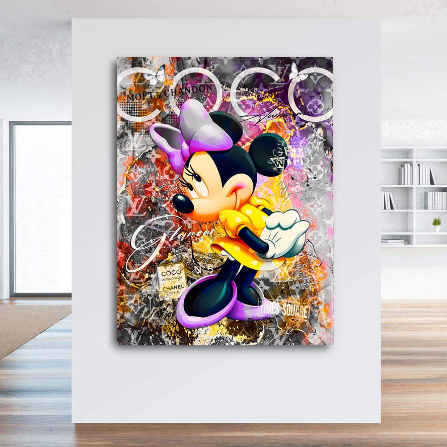 Leinwandbild Coco Minnie Maus Modern Pop Art Style