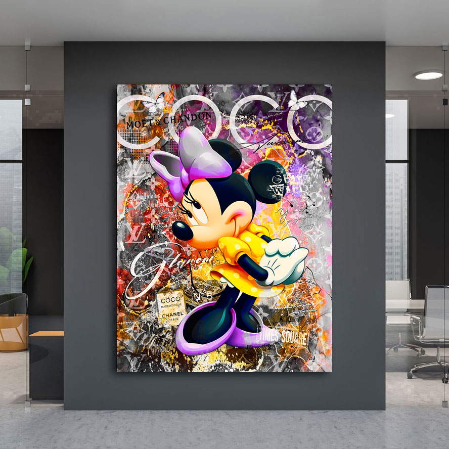 Leinwandbild Coco Minnie Maus Modern Pop Art Style