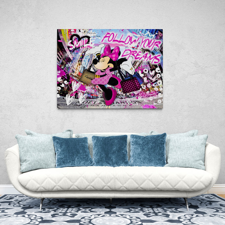 Pop Art Wandbild Minnie Dreams